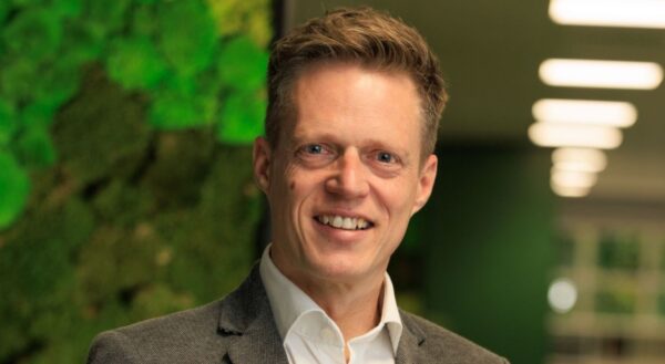 A headshot of James Saunders, cheif people officer, in Tiger at the Wates Group headquarters in Leatherhead